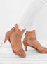 Mostata Women Middle Heel Sandal leopard Ankle Strap Shoes